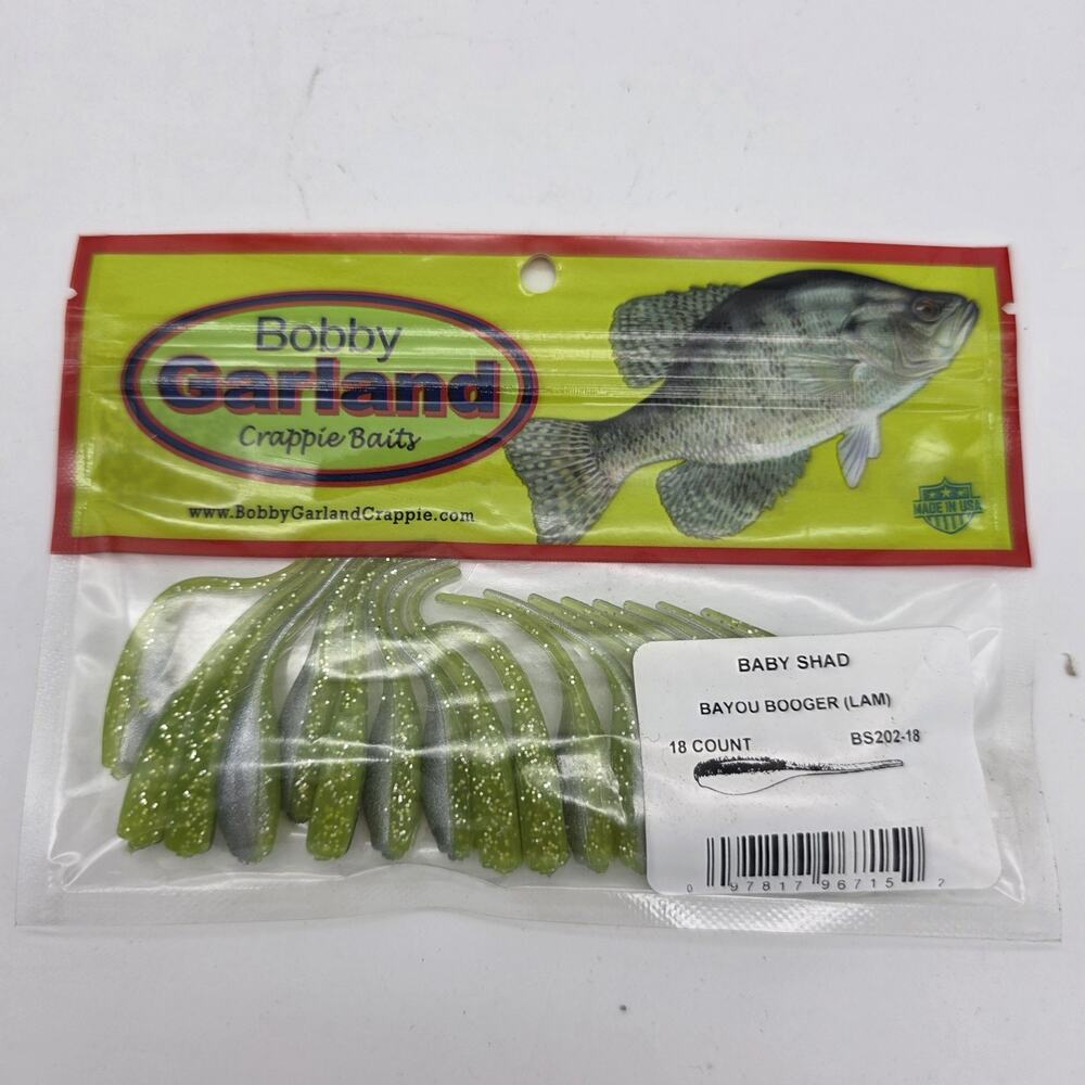 Bobby Garland Baby Shad Bayou Booger 2” Crappie Baits Lot 6 New 108 Total